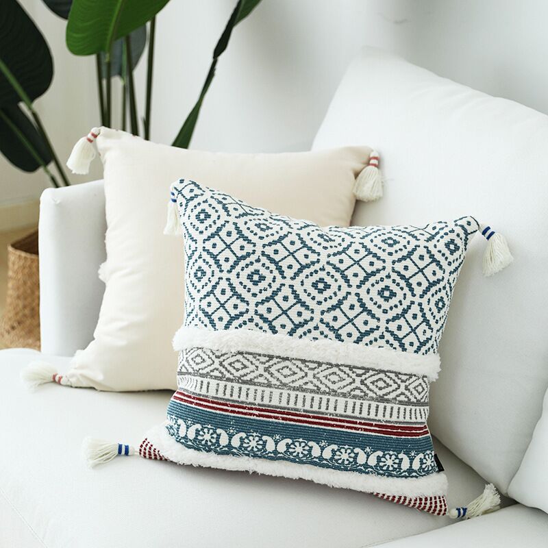 Tassels Moroccan Style Cushion Cover