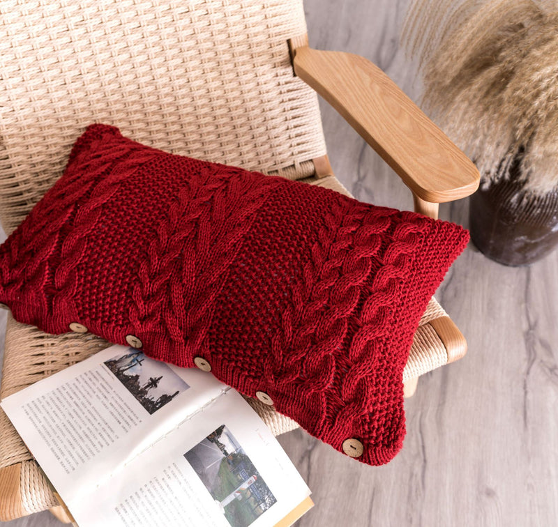 Solid Knit Cushion Cover