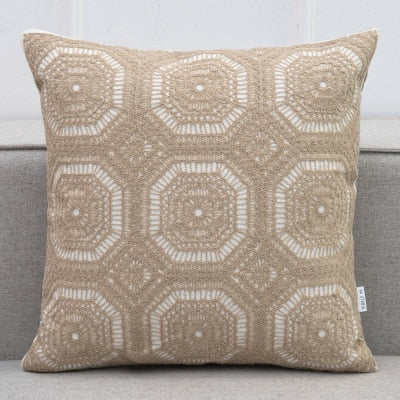 Embroidered Lace Cushion Cover