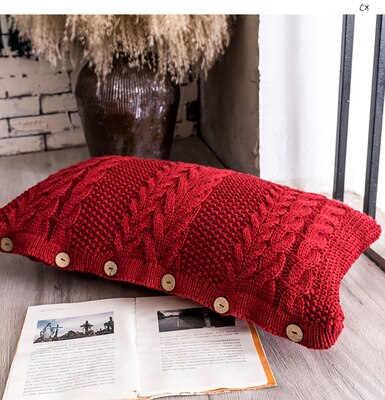 Solid Knit Cushion Cover