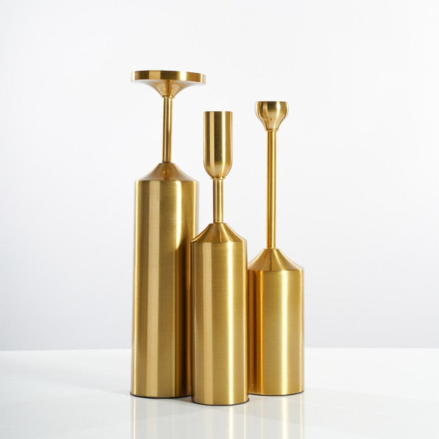 Metal Gold Plated Candle Holders